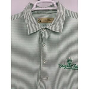 Donald Ross Sportswear Mens Golf Polo King & Prince Beach Resort Green Stripe L